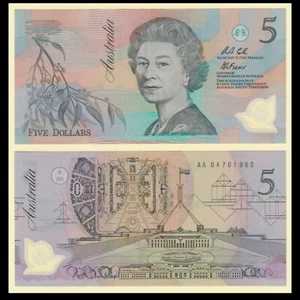 🇦🇺 Australia 5 Dollars 1992 Polymer AA04 Prefix P 50a Crisp Gem UNC - Picture 1 of 5