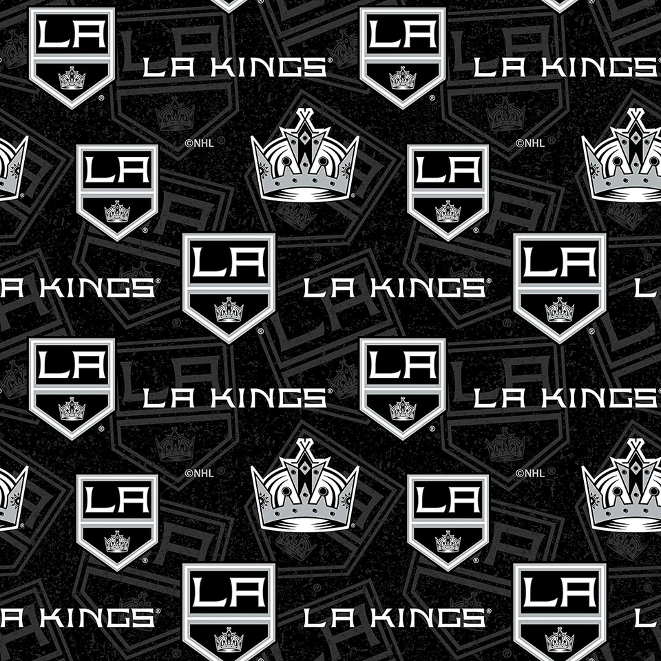 Los Angeles Kings Cotton Fabric Tone on Tone-NHL Cotton Fabric By The Yard - Image 1 of 1