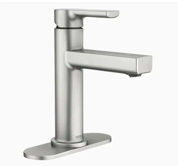 Moen Rinza Spot Resist One-Handle High Arc Bathroom Faucet - Brushed Nickel (84627SRN)