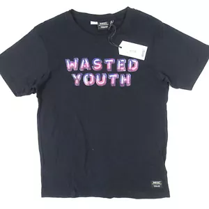 WESC We Are Superlative Conspiracy Negro Pequeño Neón Arte Wasted Juventud Nuevo - Imagen 1 de 6