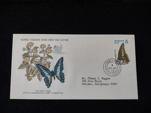 World Wildlife Fund FDC - 1979 Hong Kong Butterflies ($1 Stamp) - Picture 1 of 2