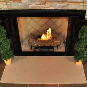4' Rectangle Tan Guardian Fireplace Rug - Picture 1 of 1