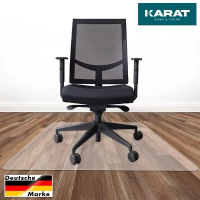 Bodenschutzmatte 120x120cm für Hartböden aus Polycarbonat | Farbe: Transparent