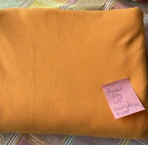 Brushed Polyester Knit Fabric 4-way Stretch Orange 60"x1.5 yards - Picture 1 of 5