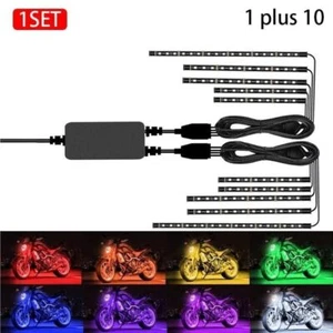 LED Motorcycle Decorative Ambient Flexible Strip Atmosphere Waterproof Lights - Picture 1 of 9