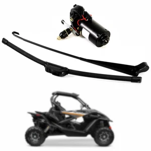 12V Electric Windshield Wiper Motor Kit UTV for Polaris RZR Kawasaki Can Am X3 - Bild 1 von 14