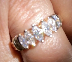 14 Karat Damen Ring Gelbgold 1,14 ctw Marquis und runder Diamant " - Bild 1 von 6