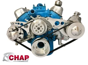 SBF 289 302 Serpentine Pulley Conversion Kit Alt PS Saginaw Small Block Ford 2 - Bild 1 von 3