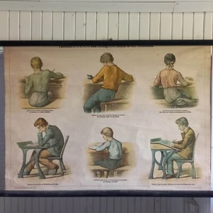 Vintage Poster "Good Posture" Retro Wall Art German - Picture 1 of 10