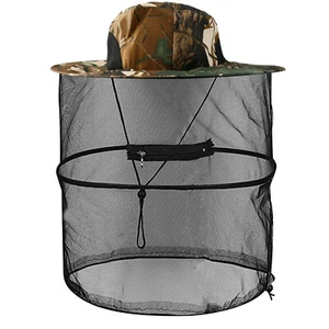 Anti-Mosquito Bug Bee Insect Head Net Hat Cap Sun Protection Fishing Hiking USA - Picture 1 of 45