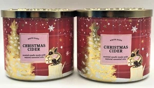 x2 BATH & BODY WORKS Candles CHRISTMAS CIDER Nutmeg Clove Cinnamon 14.5oz 3-Wick - Picture 1 of 4