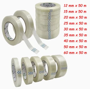 Cross Weave Extra Strong Fiberglass Reinforced Filament Security Tape10-50mmx50M - Picture 1 of 6
