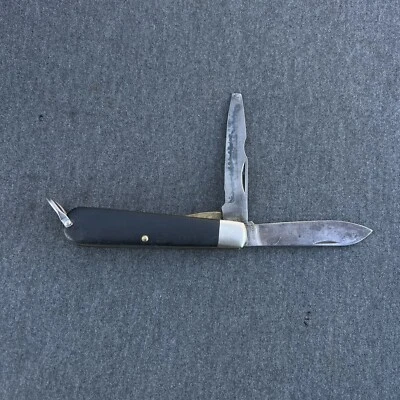 Vintage Camillus Electricians 2 Blade Folding Pocket Knife New York USA - Image 1 of 4