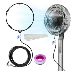 Single/ Misting Fan Kit Cool Patio Water Mister Spray For Cooling Outdoor  - Picture 1 of 13