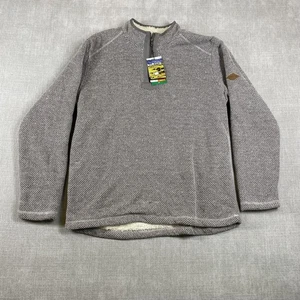 Orvis Pullover Herren XL grau Sherpa gefüttert Half Zip Sweater warm Fleece Outdoor - Bild 1 von 13