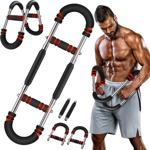 Twister Arm Trainer 60-100LB Adjustable Chest & Forearm Workout Bar for Home Gym - Picture 1 of 12