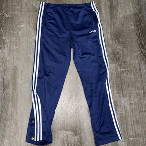 Vintage 90s Y2K Adidas Breakaway Tear Away Baggy Track Pants Men's Medium Blue - Picture 1 of 14