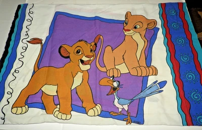 Vintage Disney Lion King Simba Nala Timon Pumba Standard Size 2-sided Pillowcase - Image 1 of 2