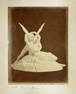 Bosetti - Antonio Canova Cupido e Psiche scultura antica foto d'epoca 1870 - Foto 1 di 1