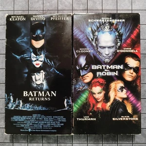 Batman & Robin - Batman Returns - Batman VHS Lot - (2-VHS SET, 19) - EXCELLENT - Picture 1 of 3