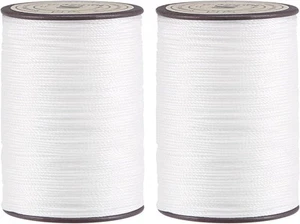 2pcs Thin Waxed Thread 93 Yards 0.65mm Dia Polyester Wax Coated String Cord - Picture 1 of 7
