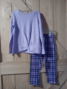 Tales & Stories 5t Toddler Girl Outfit Longsleeve Sweater Pants Orchid Bouquet - Picture 1 of 11