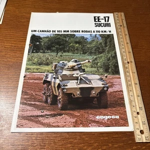 Vintage Engesa EE-17 Sucuri 105 mm Kanone portugiesisches Militärfahrzeug Panzer Prospekt - Bild 1 von 4