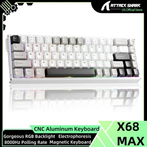 ATTACK SHARK X68MAX HE Rapid Trigger CNC Aluminum Keyboard Magnetic Switch - Picture 1 of 27