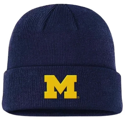 MICHIGAN WOLVERINES CLASSIC LICENSED NAVY BLUE CUFFED KNIT BEANIE HAT - Image 1 of 4