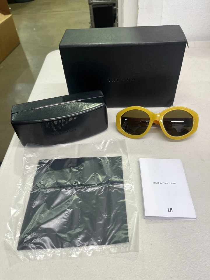 Gafas de sol The Row de acetato dorado con cuero topo - ROW71C1 Foto 1 de 4