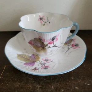 Shelley Bone China England Dainty Bramble Tea Cup And Saucer - Picture 1 of 9