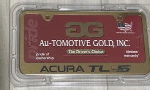 ACURA TL TYPE S License Plate Frame Stainless Steel GOLD - Au-tomotive Gold - Foto 1 di 2
