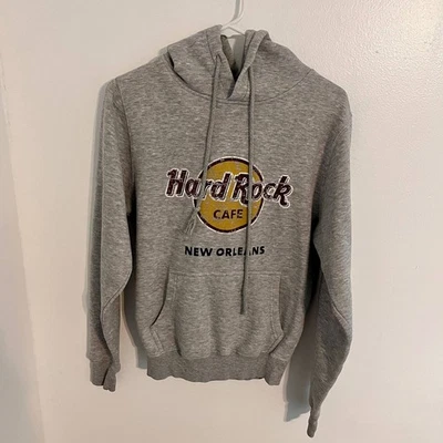 Sudadera con Capucha Hard Rock Café Mujer Talla Pequeña Gris Nueva Orleans Vintage Foto 1 de 4