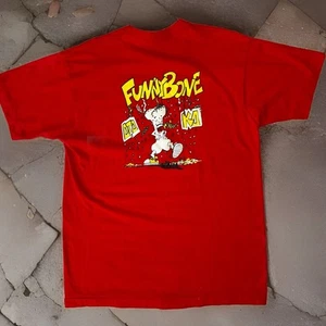 Camisa De Colección College Frat XL Roja Años 90 Divertida Hueso Dibujos Animados Correr Streetwear Punk - Imagen 1 de 7