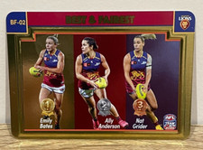 2023 AFL TEAMCOACH AFLW GOLD BRISBANE LIONS ALLY ANDERSON BATES GRIDER BF-02.