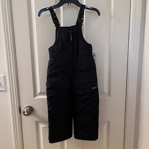 OshKosh B'gosh Black Perfect Snow Bib Overalls Snowsuit Boys Size 4 NWT - Picture 1 of 12