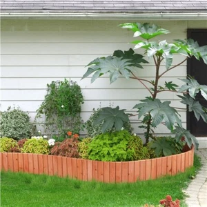 Wooden Fence Garden Landscape Edging Flexible Decorative Border for Yard Patio - Picture 1 of 36