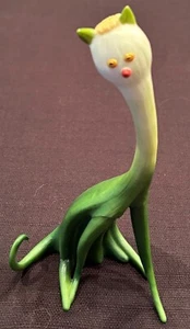 Enesco Home Grown Green Onion Scallion Leek Cat Figurine Whimsical Animal - Picture 1 of 5
