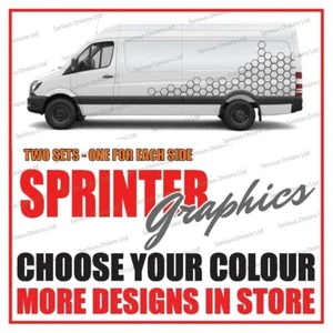 Mercedes Sprinter Graphics stripes Camper Van  SWB LWB Decals Stickers ms104 - Picture 1 of 1