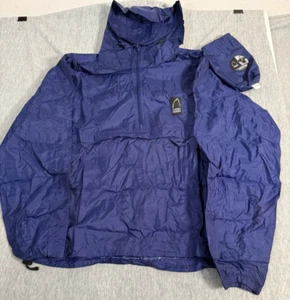 Vintage Sierra Designs Windbreaker Anorak Jacket Mens Large Blue Nylon Light - Picture 1 of 11