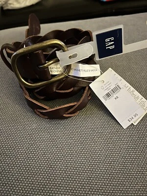 Cinturón Trenzado Mujer Gap Cuero Vaca Marrón XS ¡Nuevo! Etiquetas! Foto 1 de 4