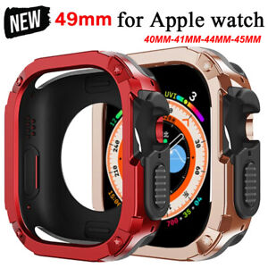 Pour Apple Watch Series 8 7 6 5 4 Ultra SE étui blindage robuste pare-chocs 41/44/45/49 mm