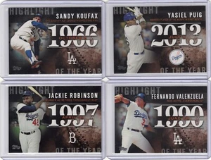 SANDY KOUFAX / ROBINSON / PUIG - DODGERS - 2015 TOPPS UPDATE 4 X INSERT LOT! - Picture 1 of 2