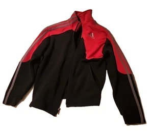 Adidas - Warm Up Jacket - Youth Boys - Size S - Zip Up - Red/Black - Pockets - Picture 1 of 5