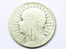 2 zlote 1933 Poland Silver coin FREE SHIPPING old coin rare circulated