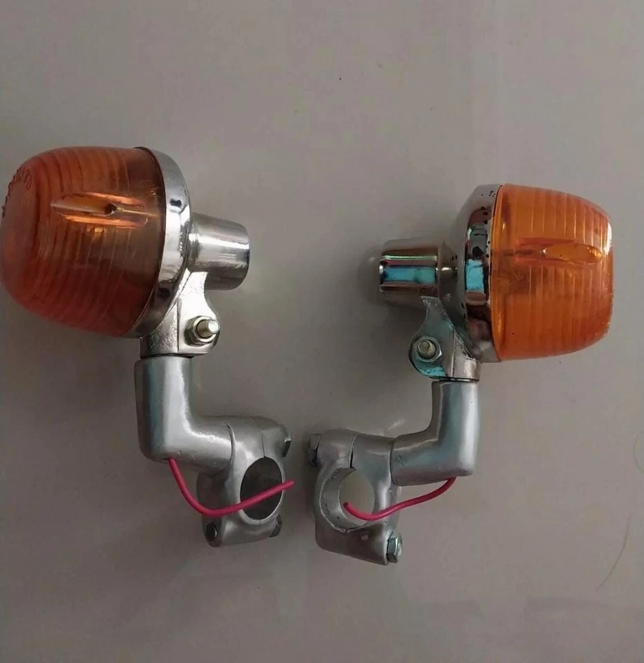 Par de intermitentes delanteros repro aptos para Honda ST90 1973 1974 1975 Foto 1 de 4