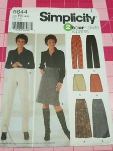 Simplicity Muster 5844 Hosenröcke 3 Längen 2 STUNDEN Größen 14 16 18 20 22 UNGESCHNITTEN - Bild 1 von 2