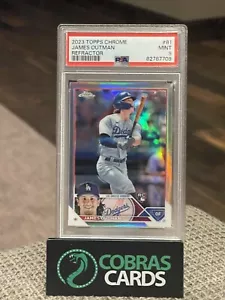 2023 Topps Chrome Prism Refractor James Outman #81 PSA 9 MINT Rookie RC - Picture 1 of 1