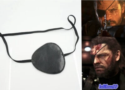 Metal Gear Solid 5 Venom Snake Cosplay Blindfold Black PU Eye mask Costume prop - Image 1 of 4