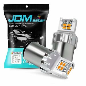 JDM ASTAR 2x 1157 BAY15D 12V LED White Yellow Turn Signal Light 3020-SMD Bulbs